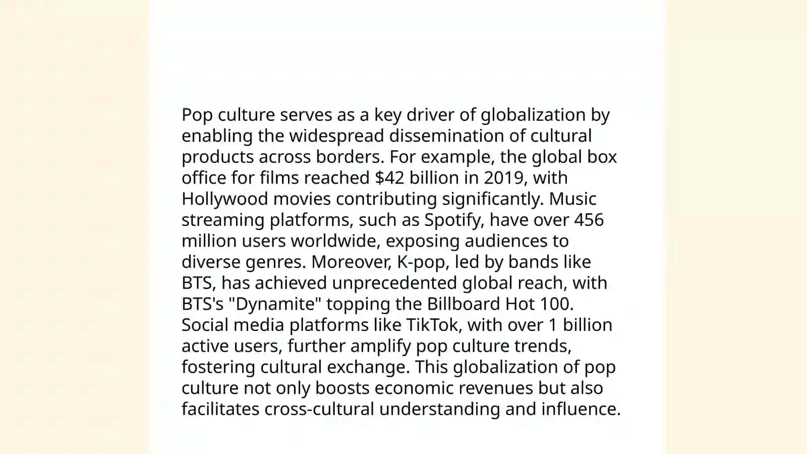 Mass Culture as a Tool for Globalization 4