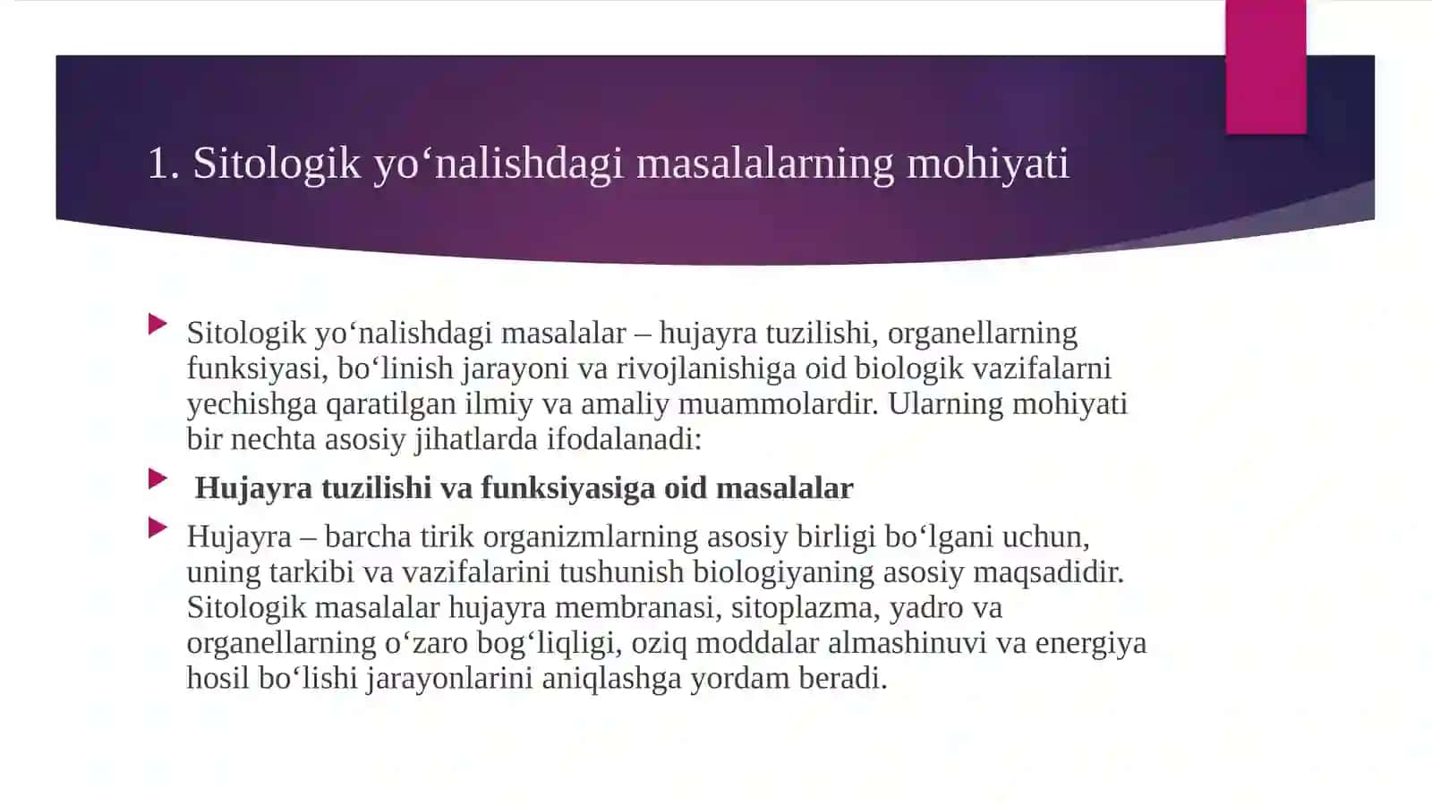 SITOLOGIK YO‘NALISHDAGI MASALALARNI MOHIYATI 4