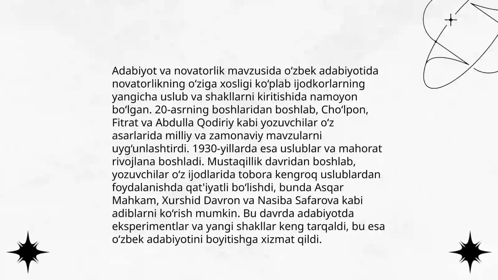 Adabiy an'ana va novatorlik tushunchasi 4
