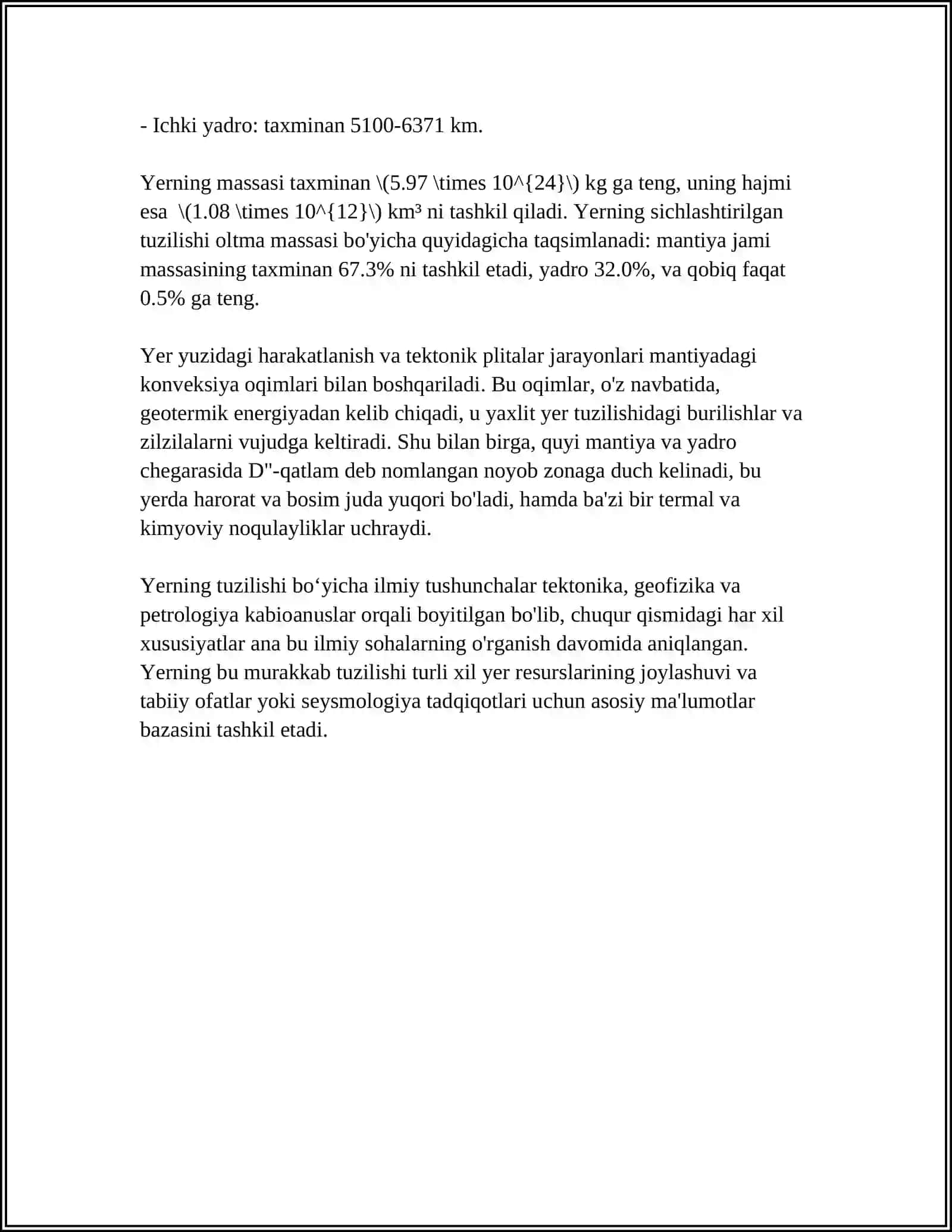 Yerning tuzilishi 4