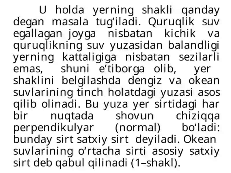 2-Ma`ruza.Yer to’g’risida umumiy ma`lumotlar 4