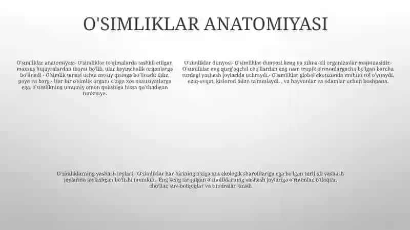 O'simliklar Dunyosi 4