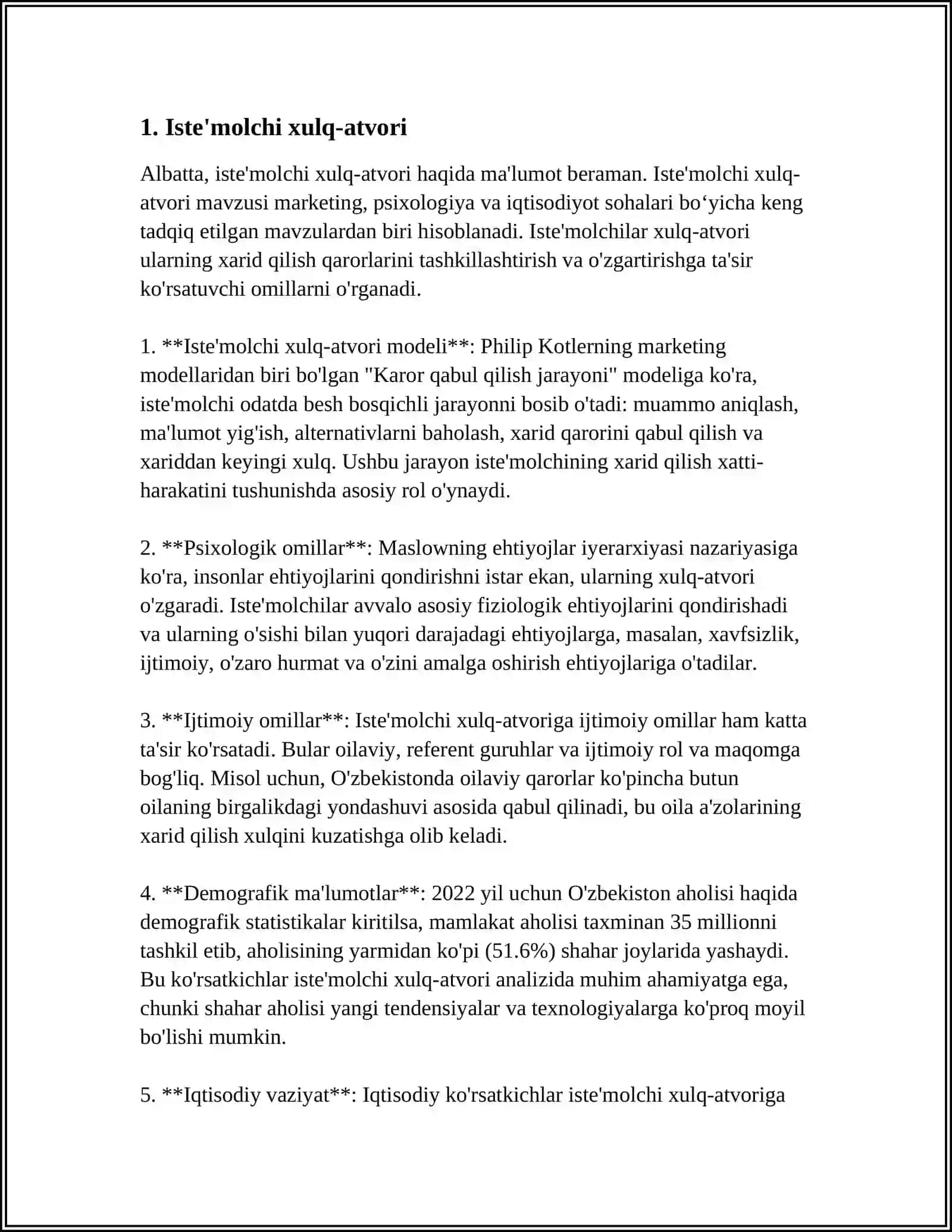 Iste'molchi xulq-atvori 4