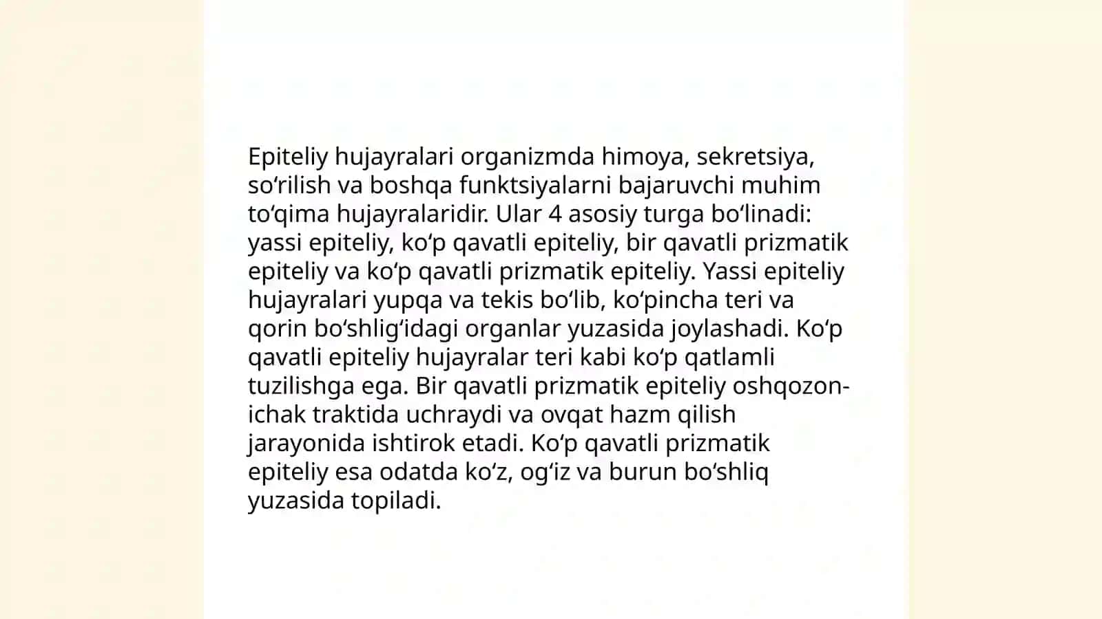 Epiteliy to'qimasi 4