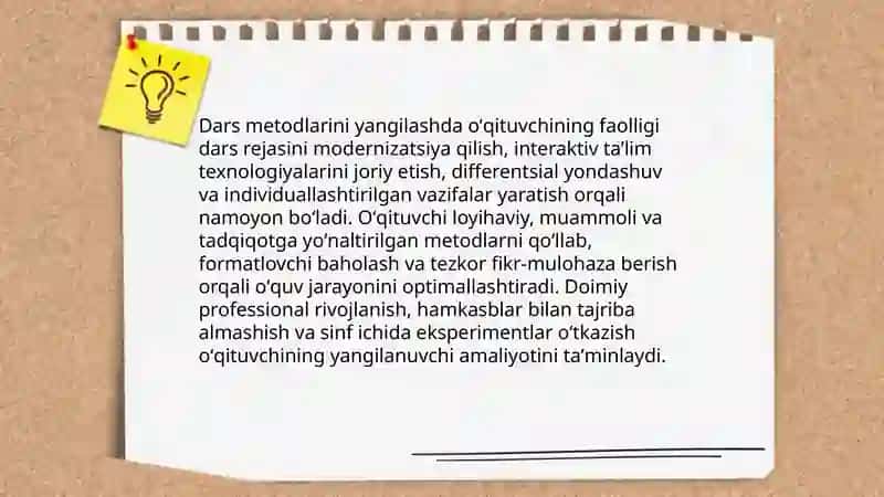 O'qituvchining faolligi 4