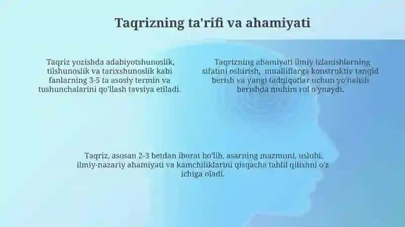 Taqrizning tuzulishi 4