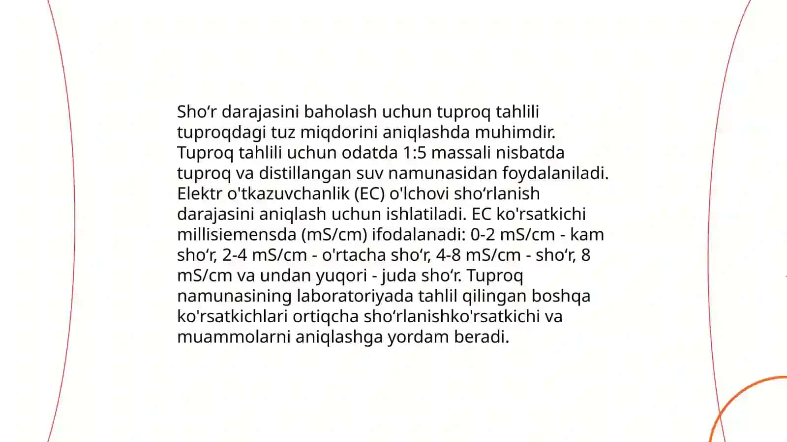 Shoʻrlangan tuproqlar melioratsiyasi 4
