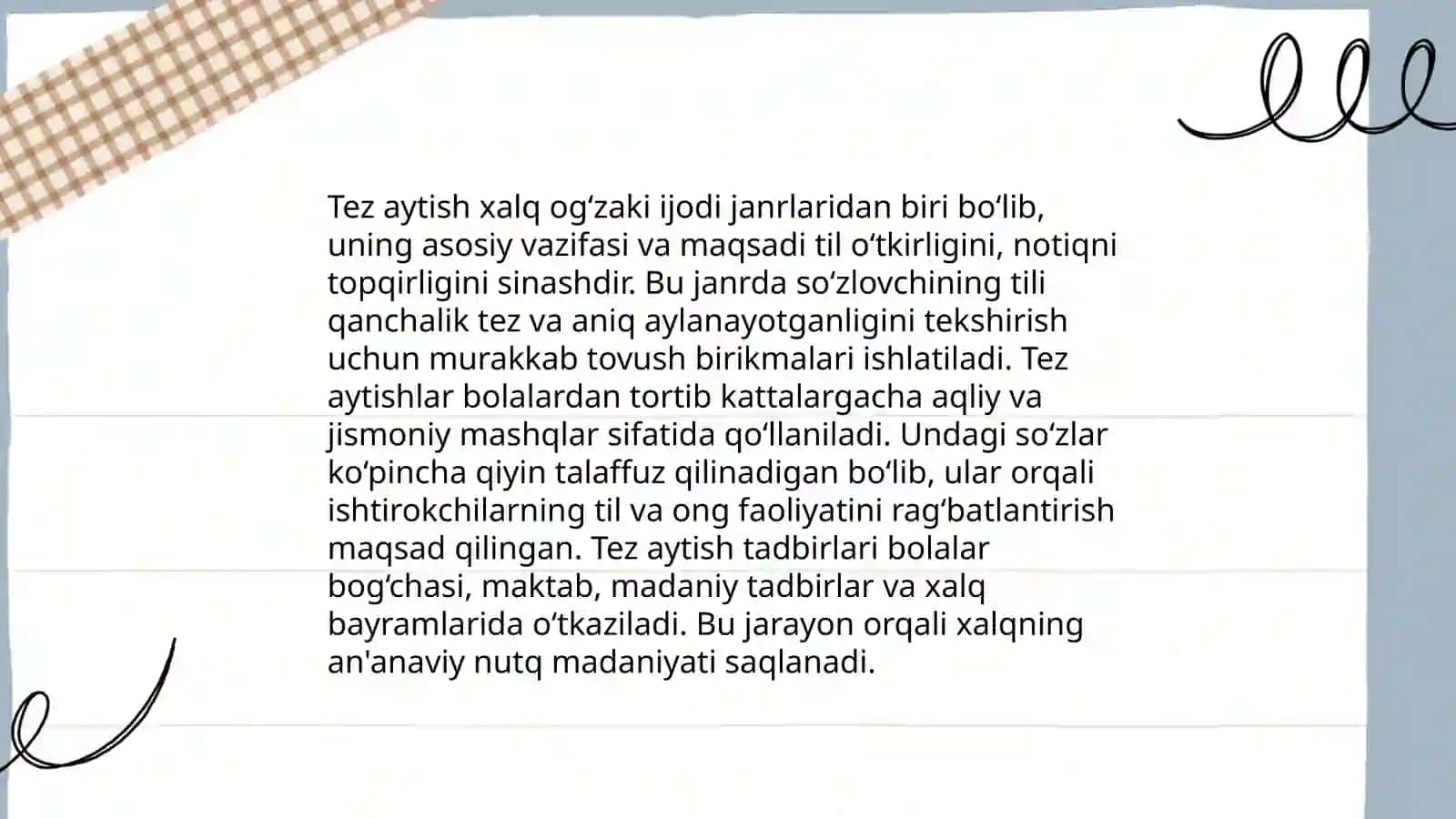 Tez aytish janr haqida 4