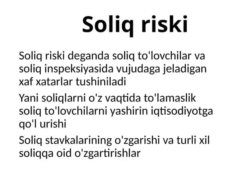 Soliq riski 4