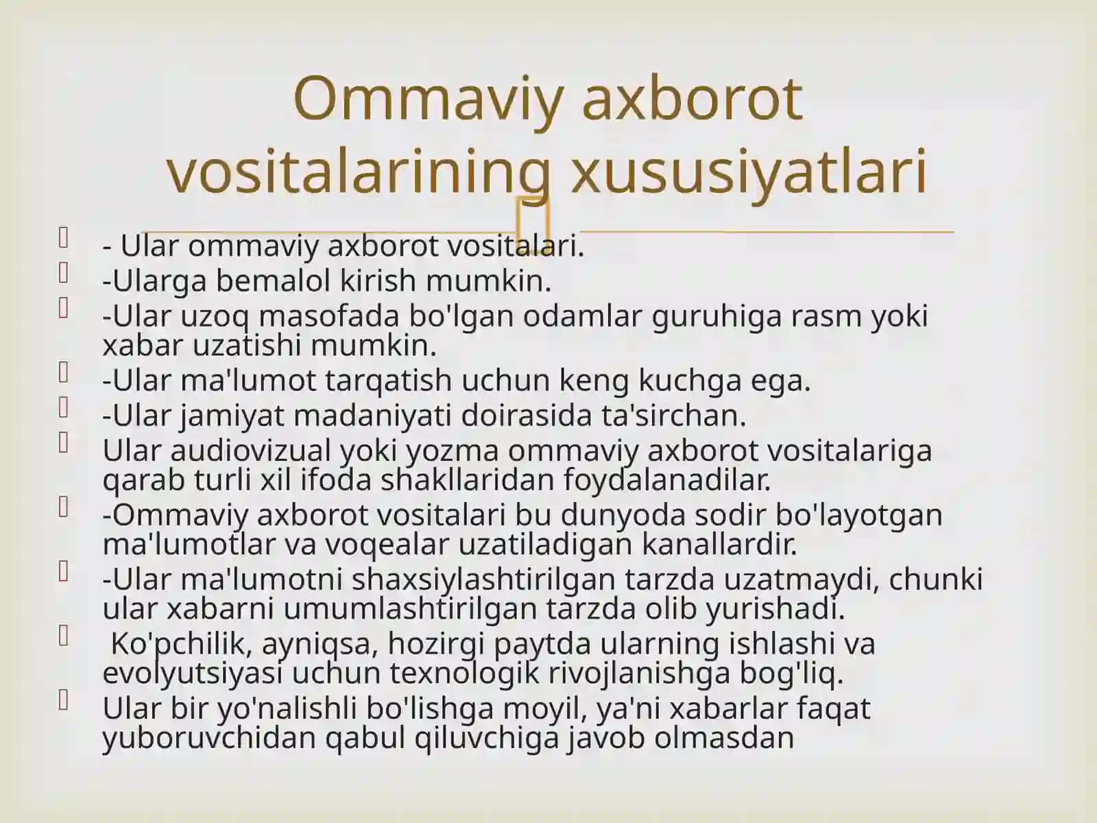 Ommaviy axborot vositalari 4