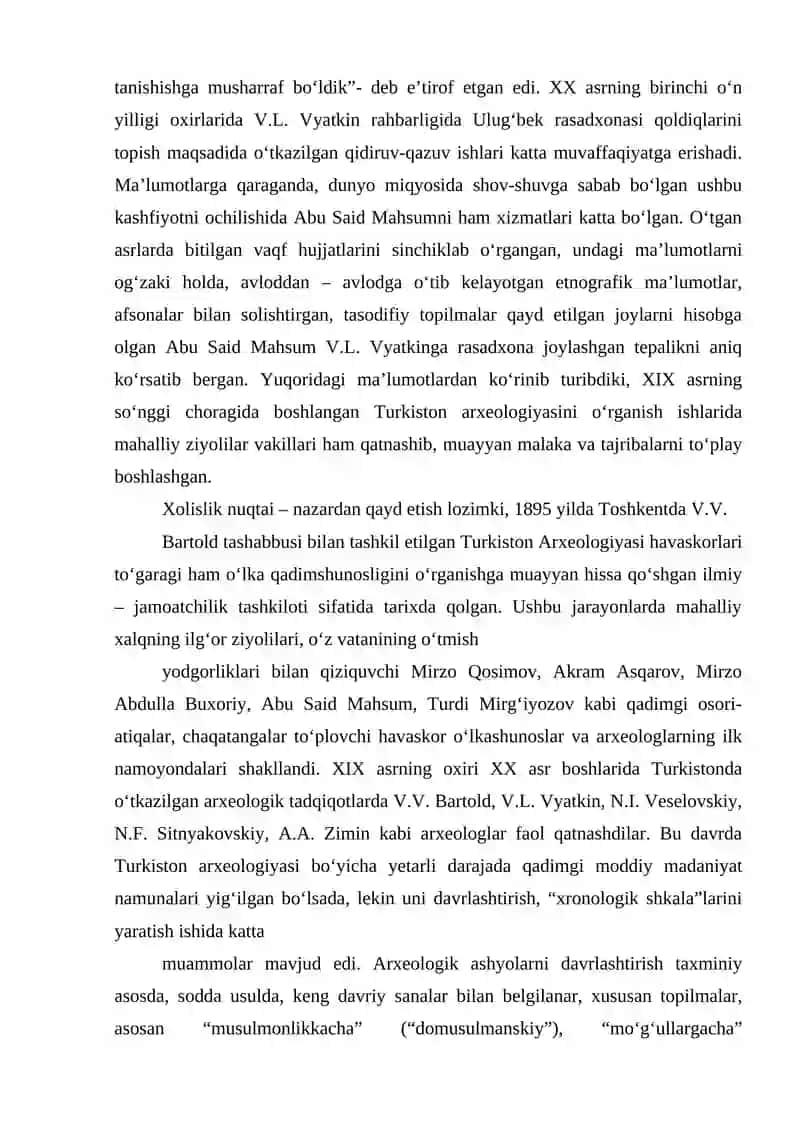 O’zbekistonda arxeologiya fanining rivojlanishi 4