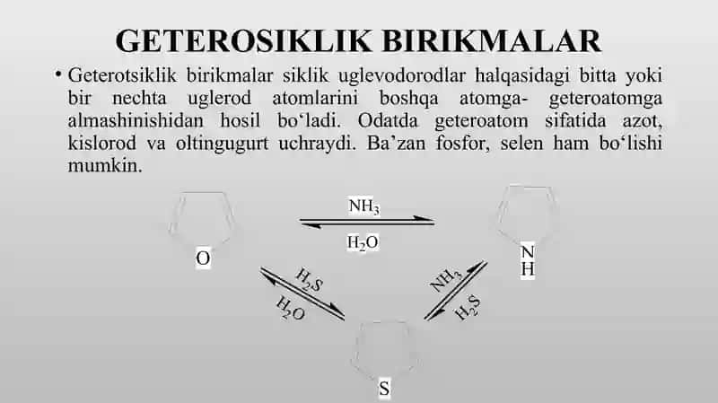 Alisiklik va geterosiklik birikmalar 4