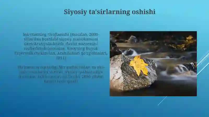 Axborot oqimining kuchayishi Muslima 4