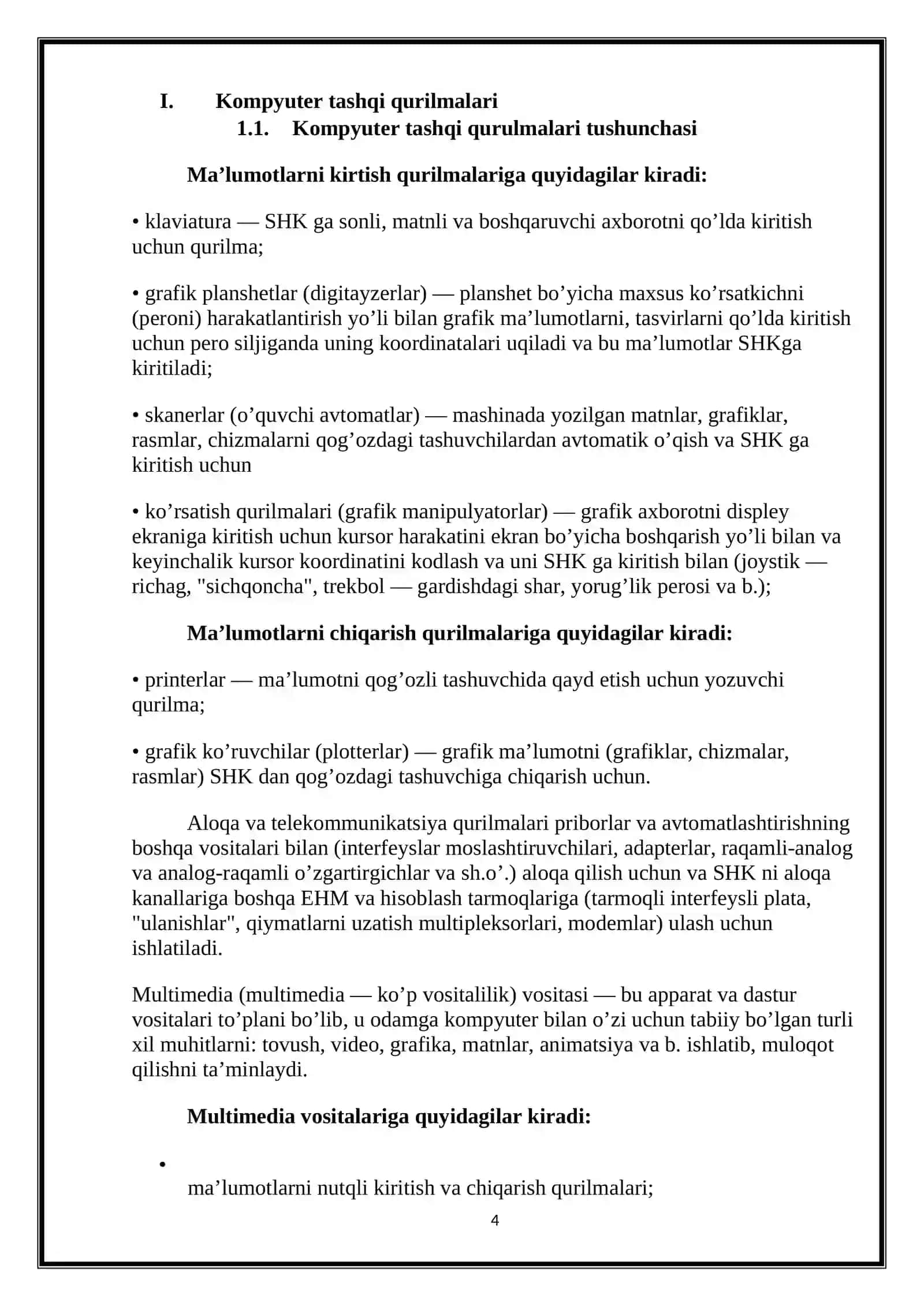 Zamonaviy tashqi qurilmalarning turlari 4