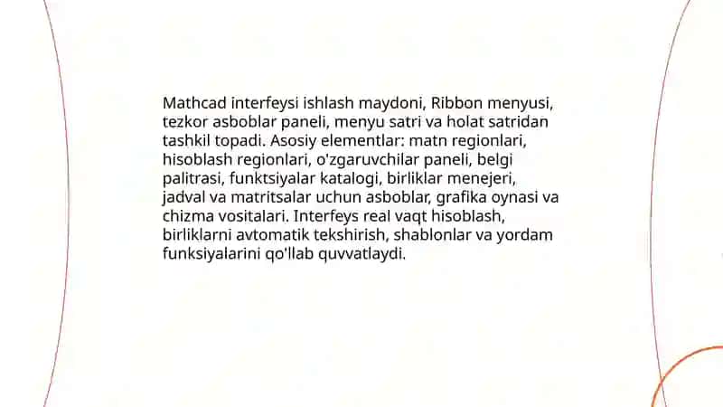 MATHCAD DASTURIDAN FOYDALANISH 4