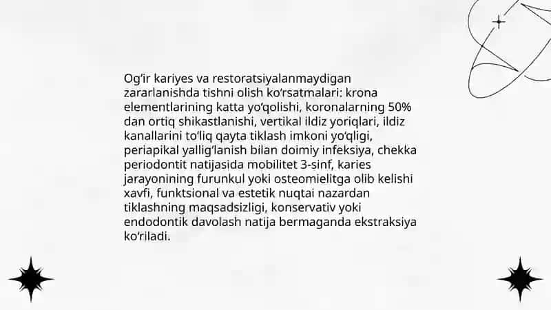 Tish olish operatsiyalari 4
