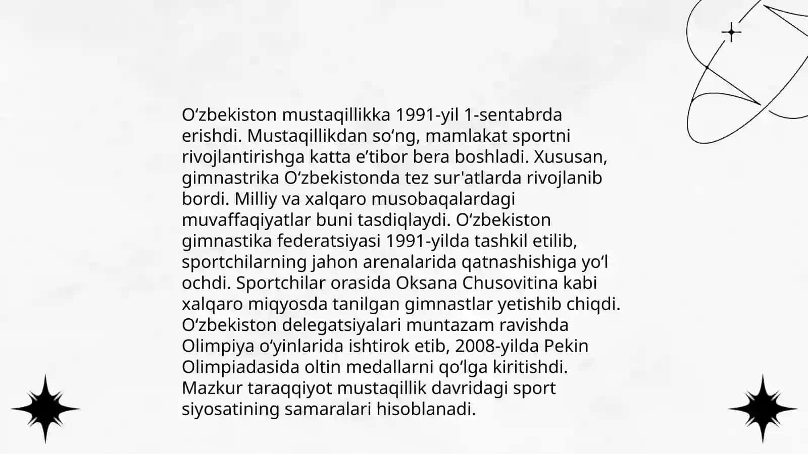 Oʻzbekiston gimnastikasining rivojlanishi 4