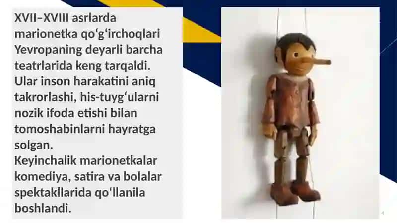 MARIONETKA QOʻGʻIRCHOQ TURI HAQIDA TUSHUNCHA 4