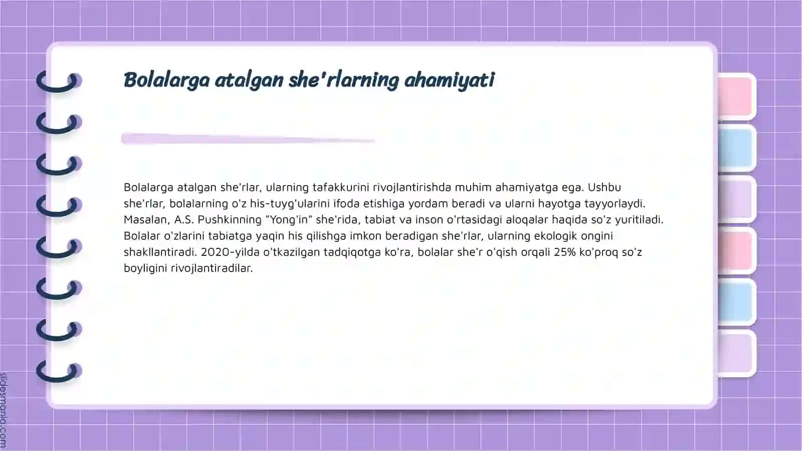 RUS YOZUVCHILARINING BOLALARGA ATAB YOZGAN SHE'RLARI 4