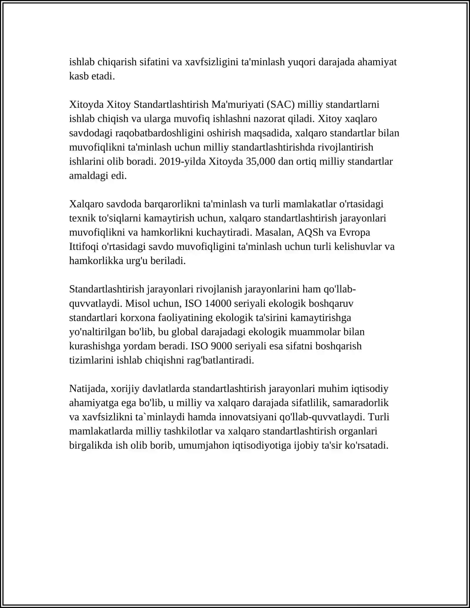 XORIJIY DAVLAT STANDARTLASHTIRISH TASHKILOTLARI HAQIDA 4