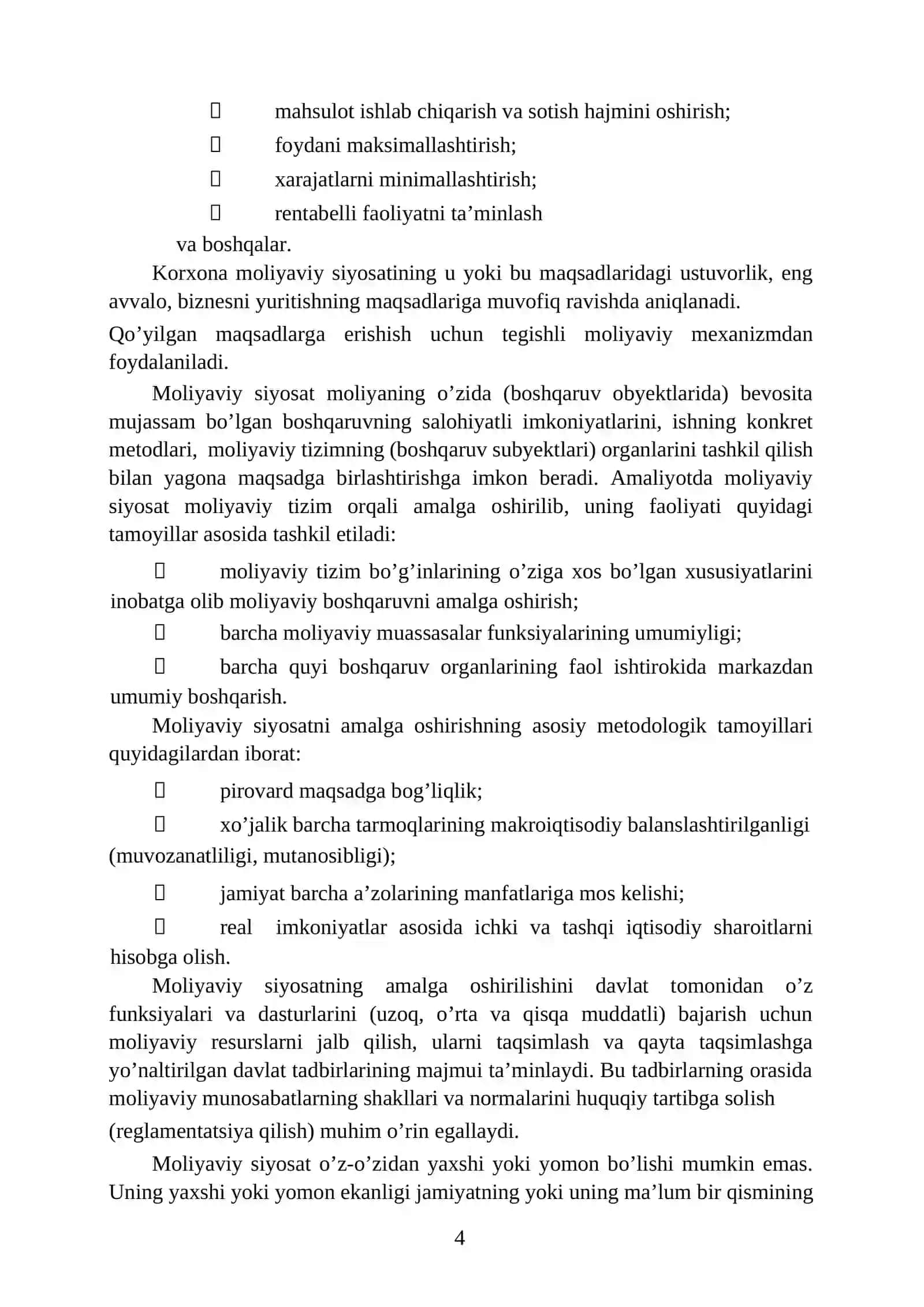 Moliyaviy Siyosat Reja 4