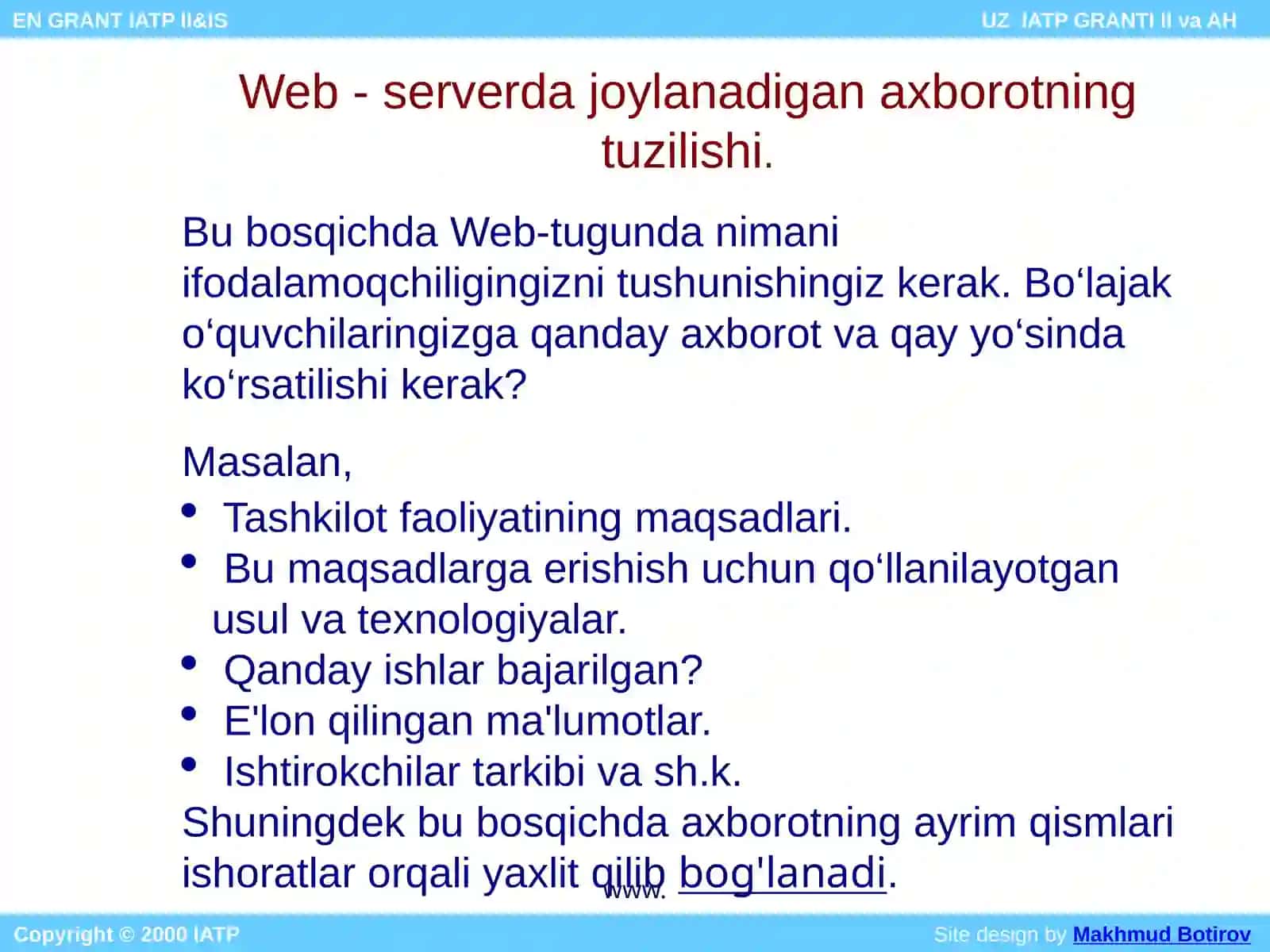 WEB - SAHIFALAR YARATISH 4