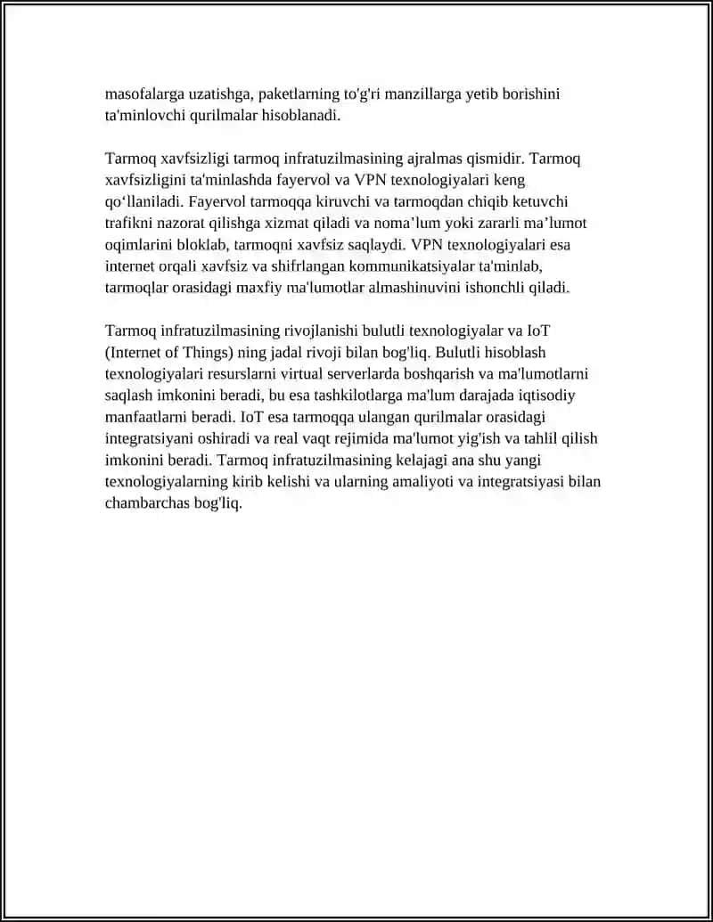 AXBOROT TEXNOLOGIYALARINING INFRATUZILMASI 4