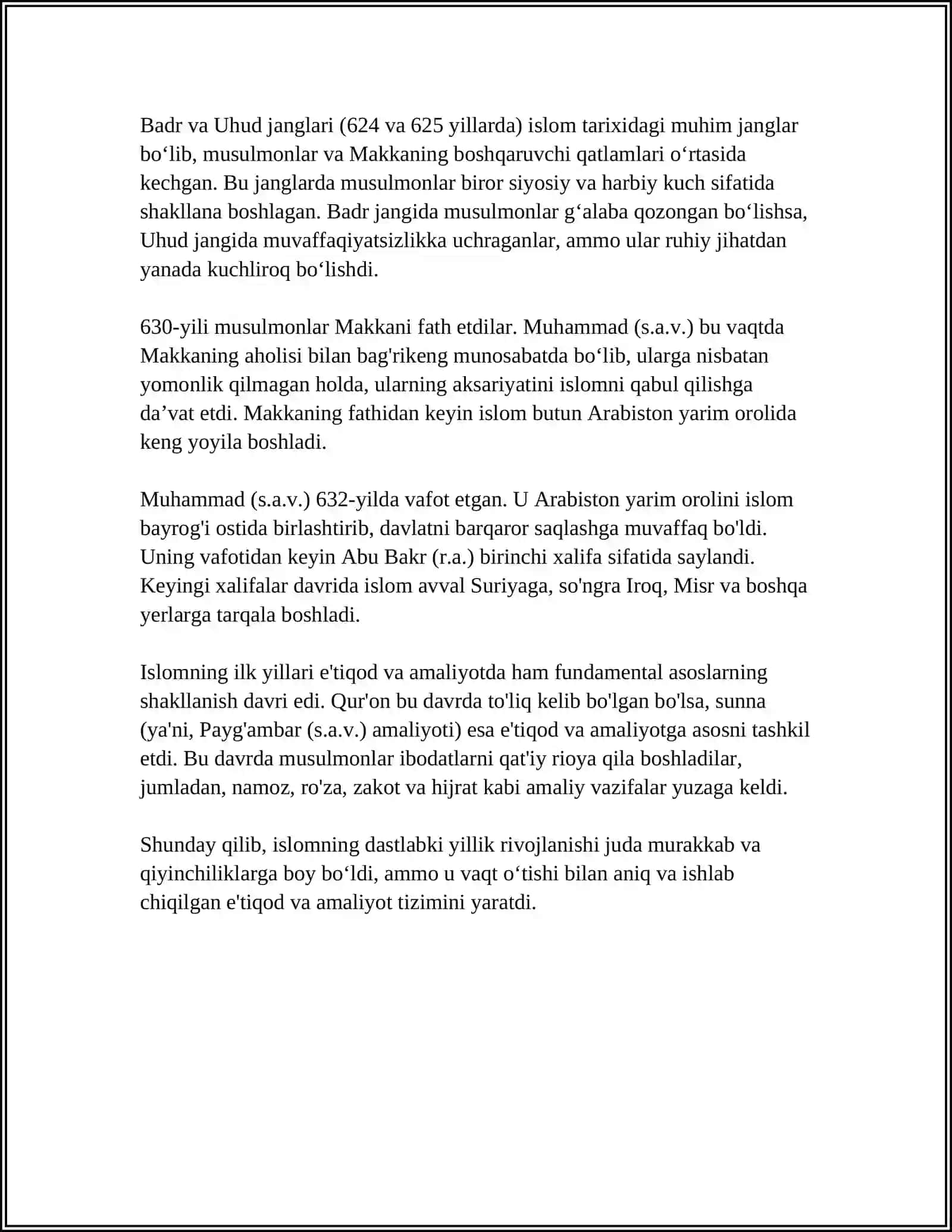 Islomda mazhablar tarixining bosqichlari 4