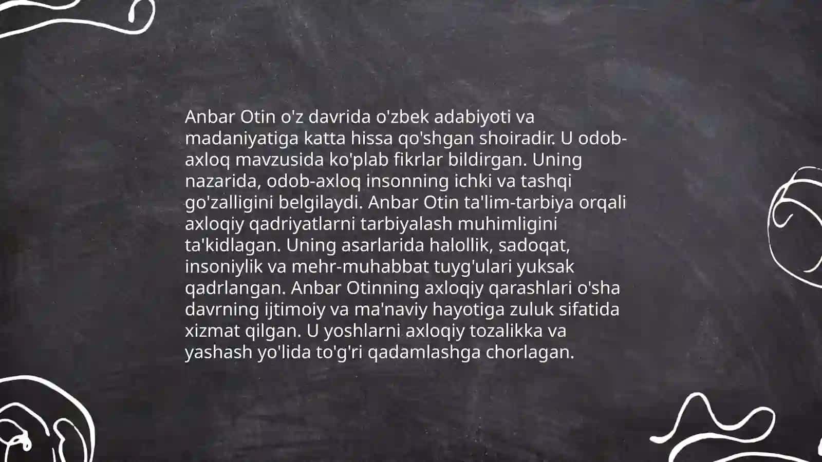 Anbar Otinning axloqiy qarashlari 4