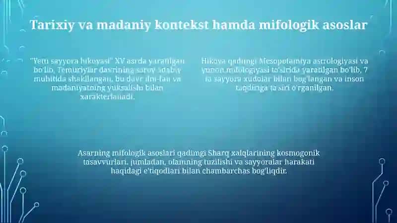 Sabai sayyor dostoning boblar tasnifi 4