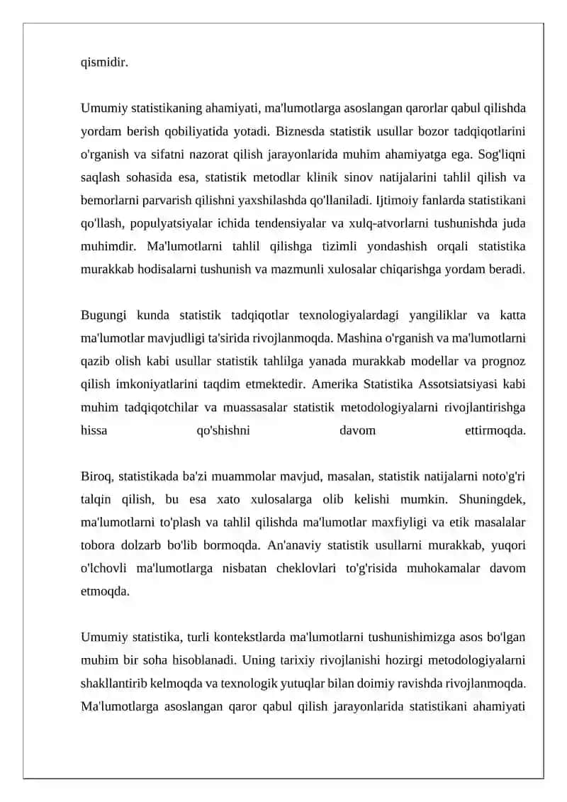 Statistika Umumiy Tushuncha 4