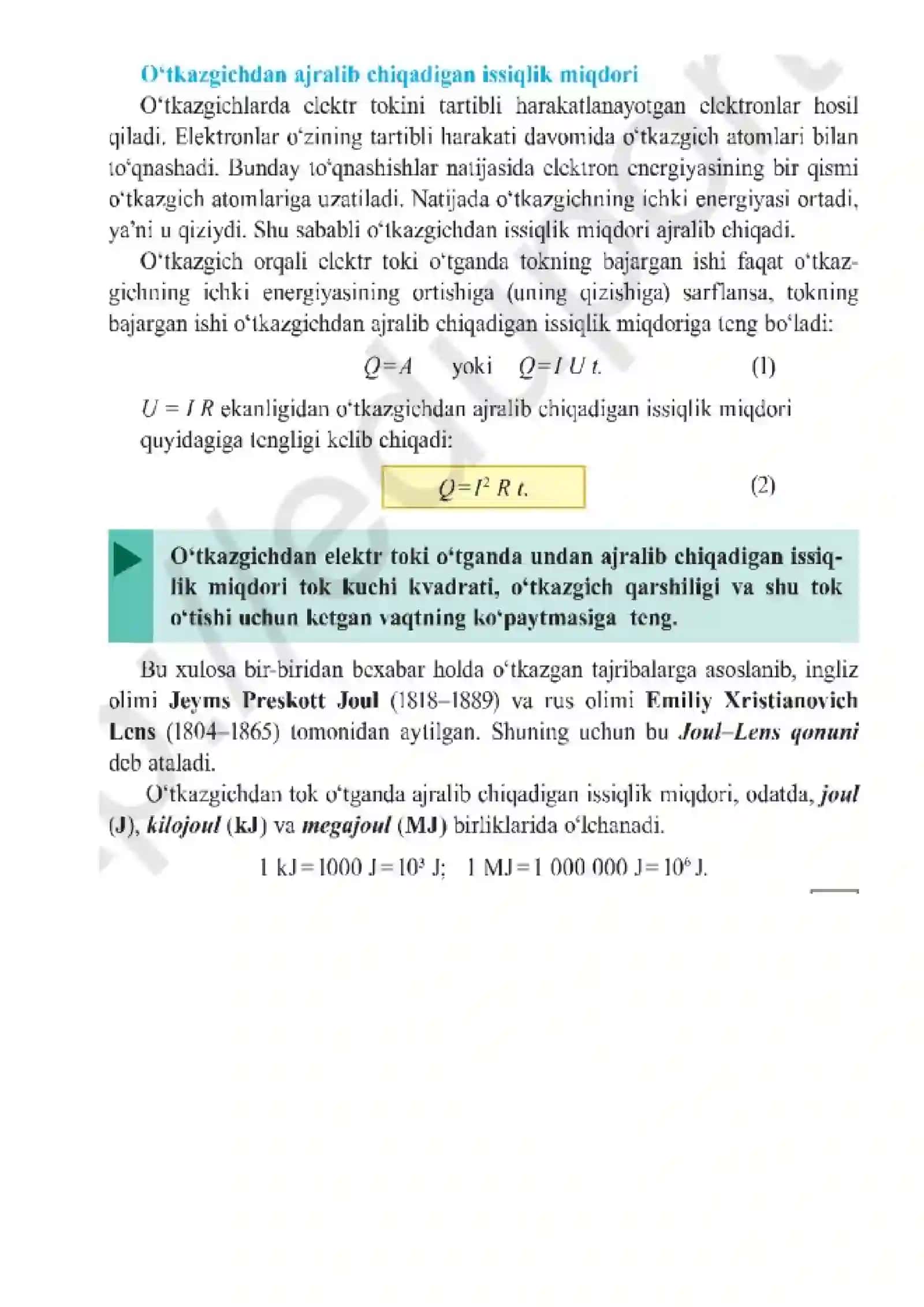 Elektr tokining ishi va quvvati 4
