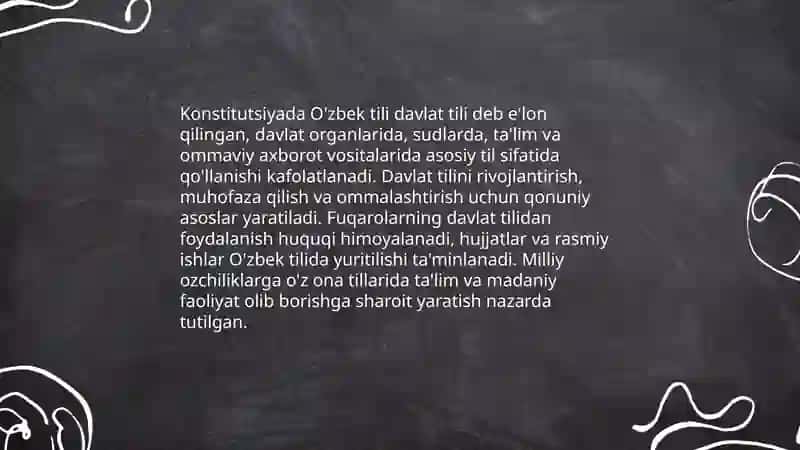 O'zbek tili - davlat tili 4