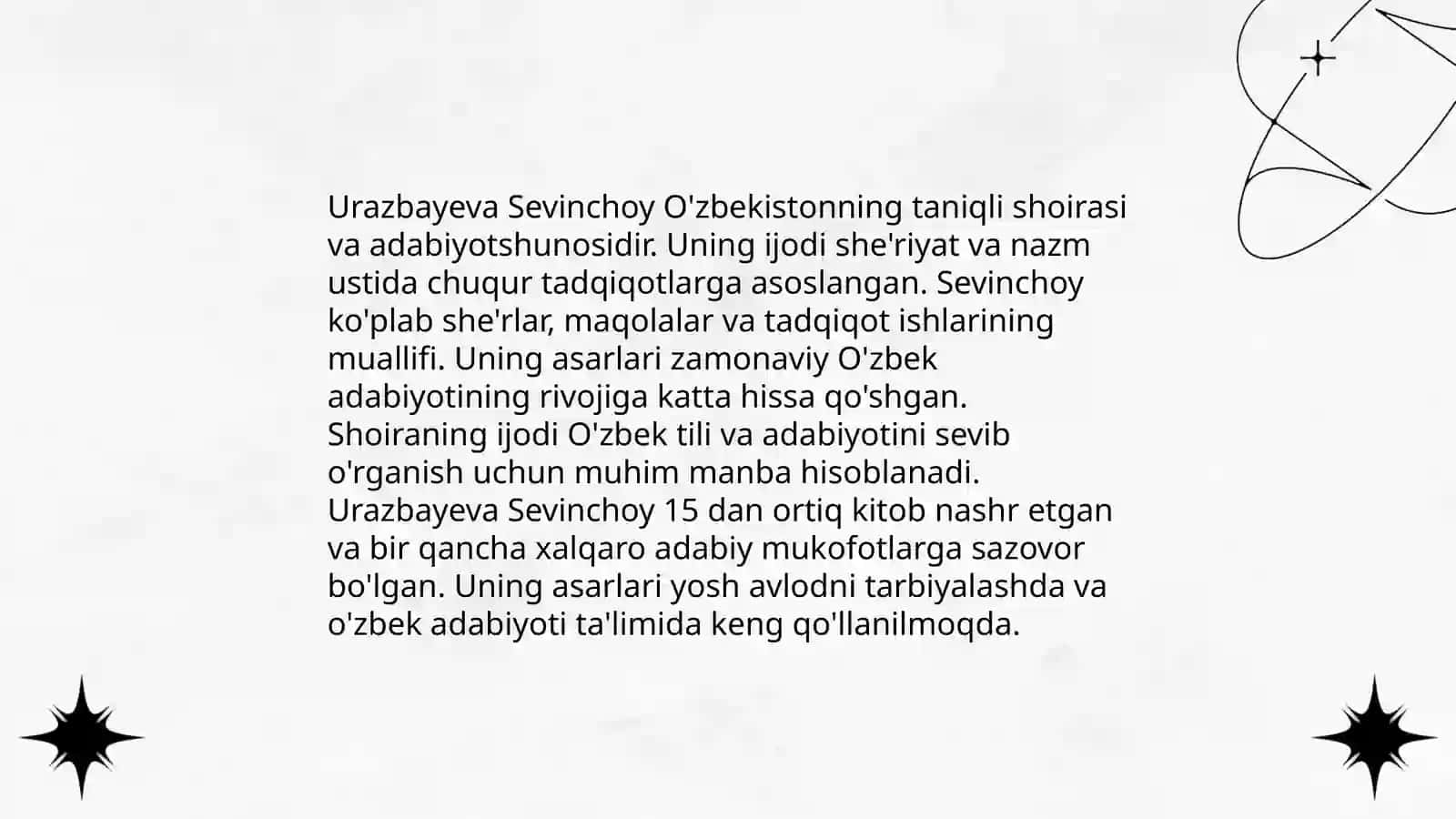 Urazbayeva Sevinchoy 4