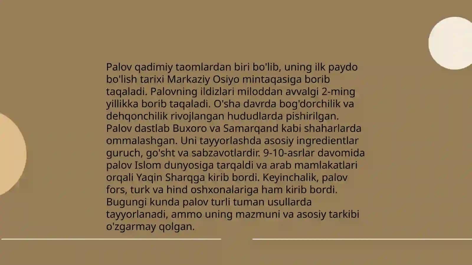 Milliy taomlar kelib chiqish tarixi 4