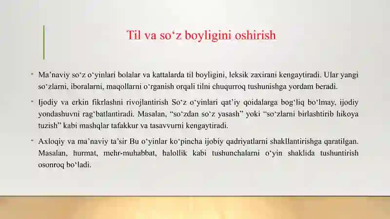 MA'NAVIY SO'Z O'YINLARNING TABIATI O'ZIGA XOS TOMONLARI 4