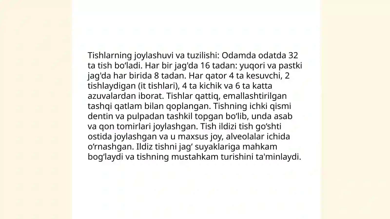 Og'iz bo'shlig'ining tuzilishi 4