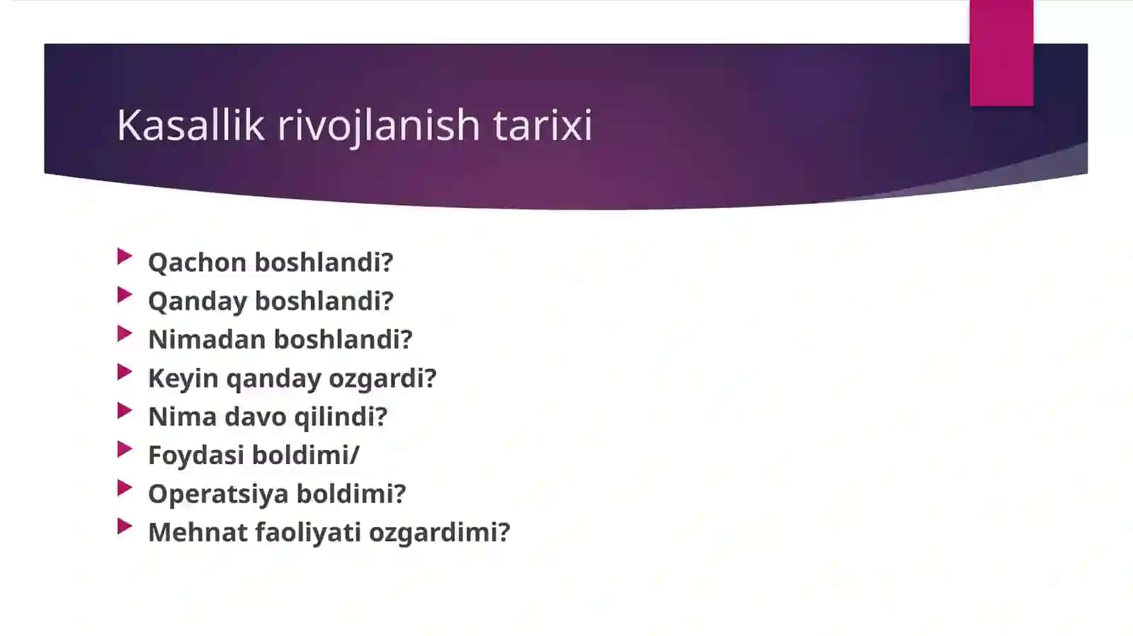 Bemor nitekshirish usullari 4