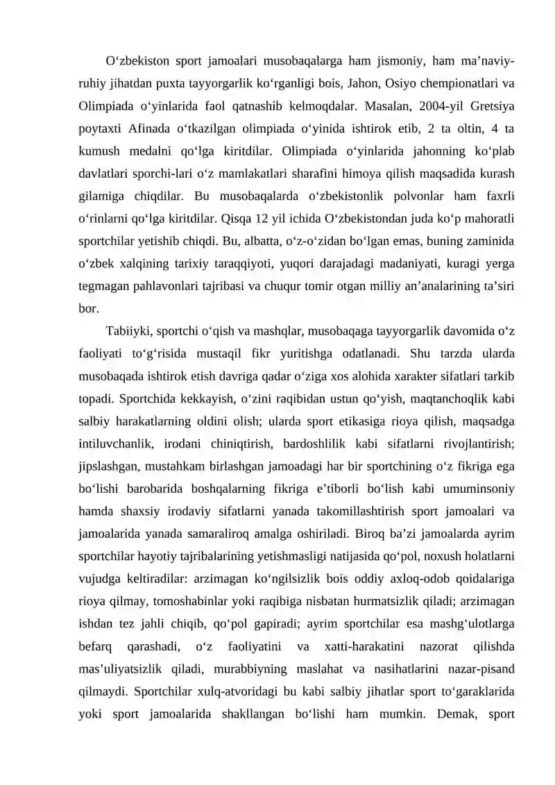Sport jamoasidagi shaxslararo munosabatlar 4