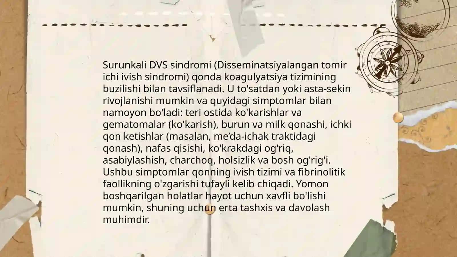 Surunkali DVS sindromi va uning labarator diagnostikasi 4