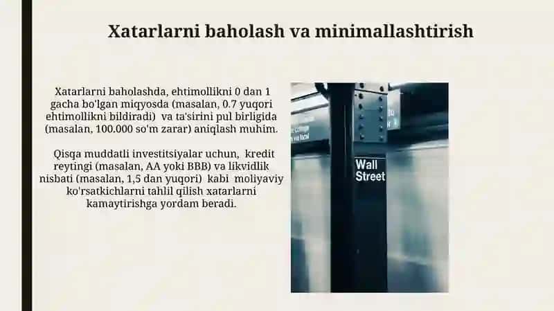 Qisqa muddatli moliyaviy investitsiyalar: Aktsiyalar 4