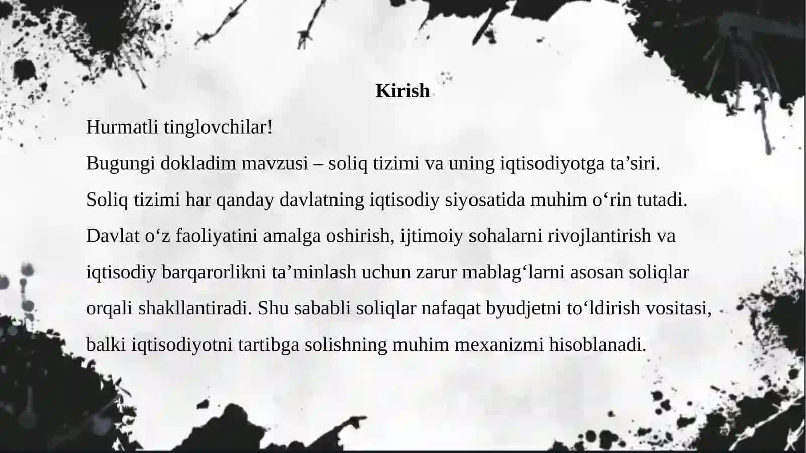 Soliq tizimi va uning iqtisodiyotga ta'siri 4