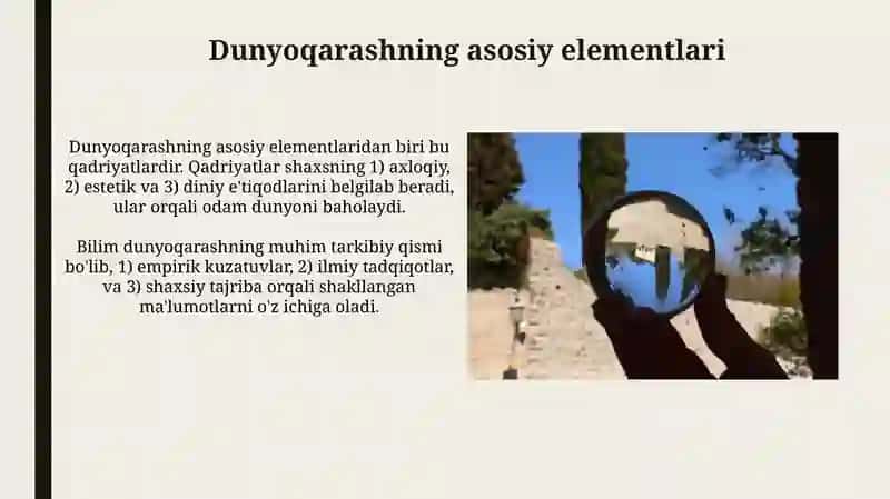 Dunyoqarash mohiyati vauningturlari 4