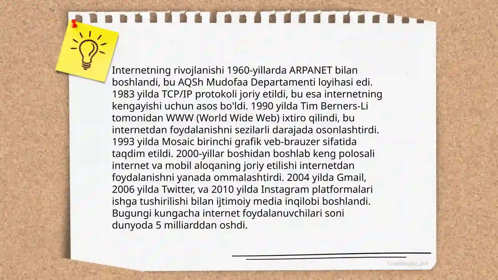 Internetning paydo boʻlishi, rivojlanishi, yutuqlari va kamchiliklari 4