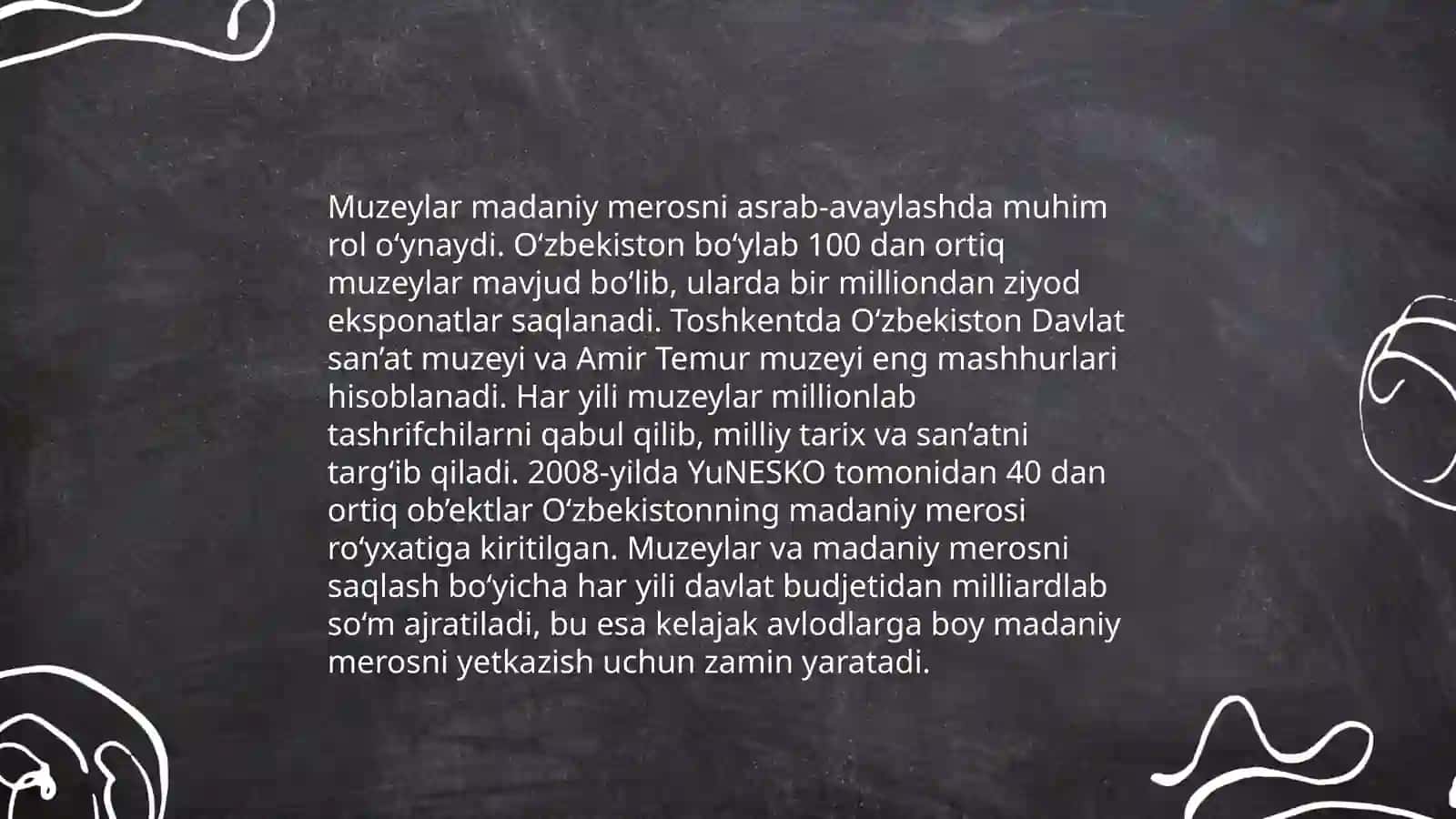 Muzeylarning o'lkamiz tarixini o'rganishdagi ahamiyati 4