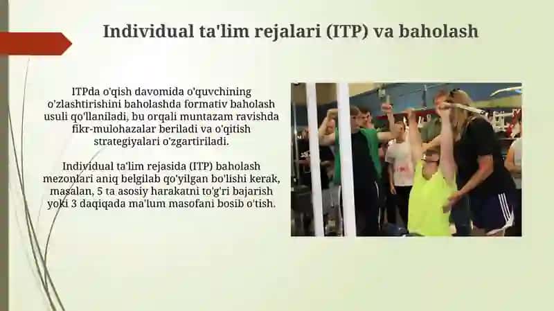 Adaptiv jismoniy tarbiya bo'yicha o'rgatish usullari 4