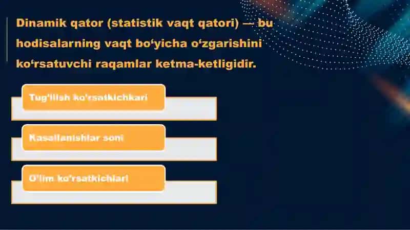 Dinamik qatorlar. Grafik tasvirlar 4
