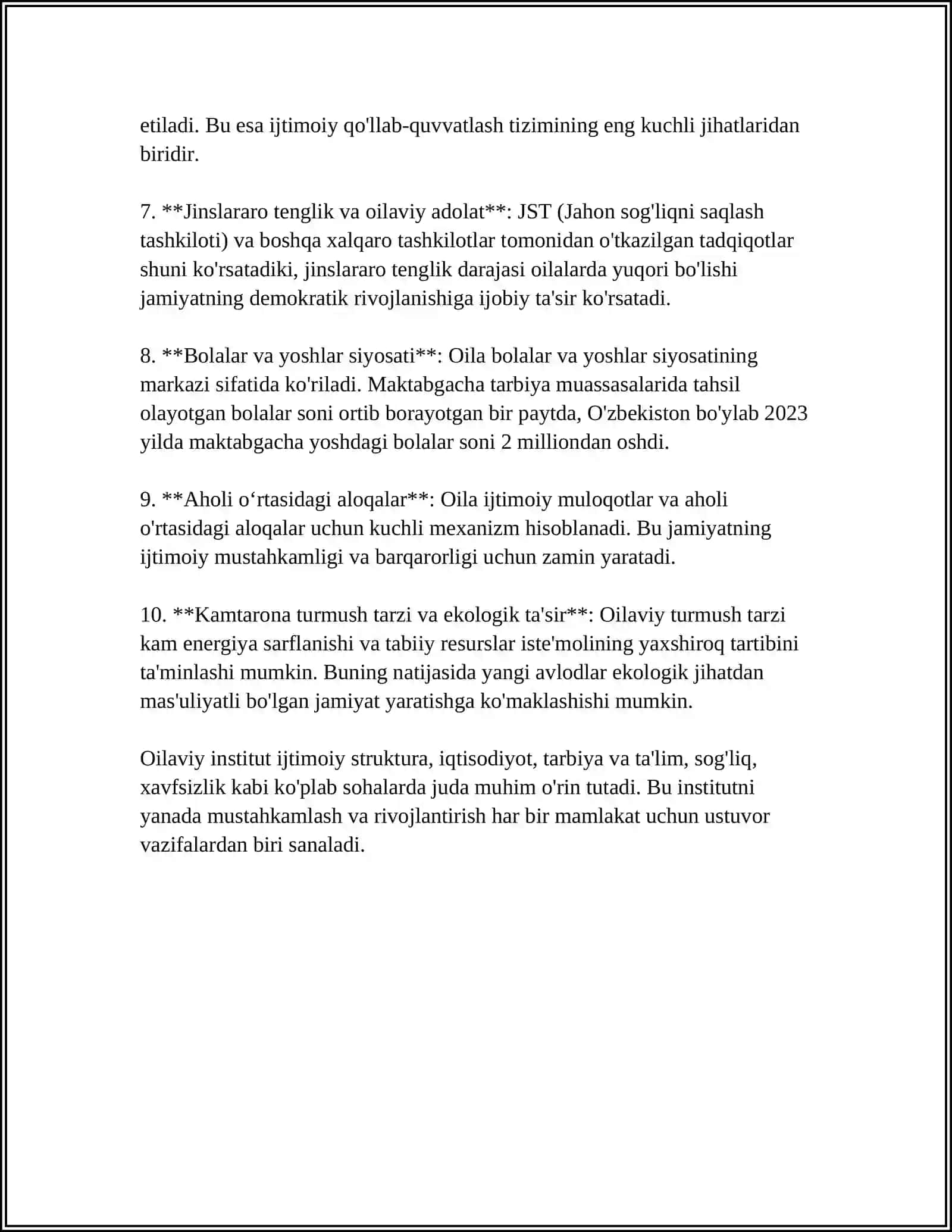 O‘ZBEKISTON RESPUBLIKASI OLIY TA’LIM FAN VA INNOVATSIYA VAZIRLIGI REFERAT 4