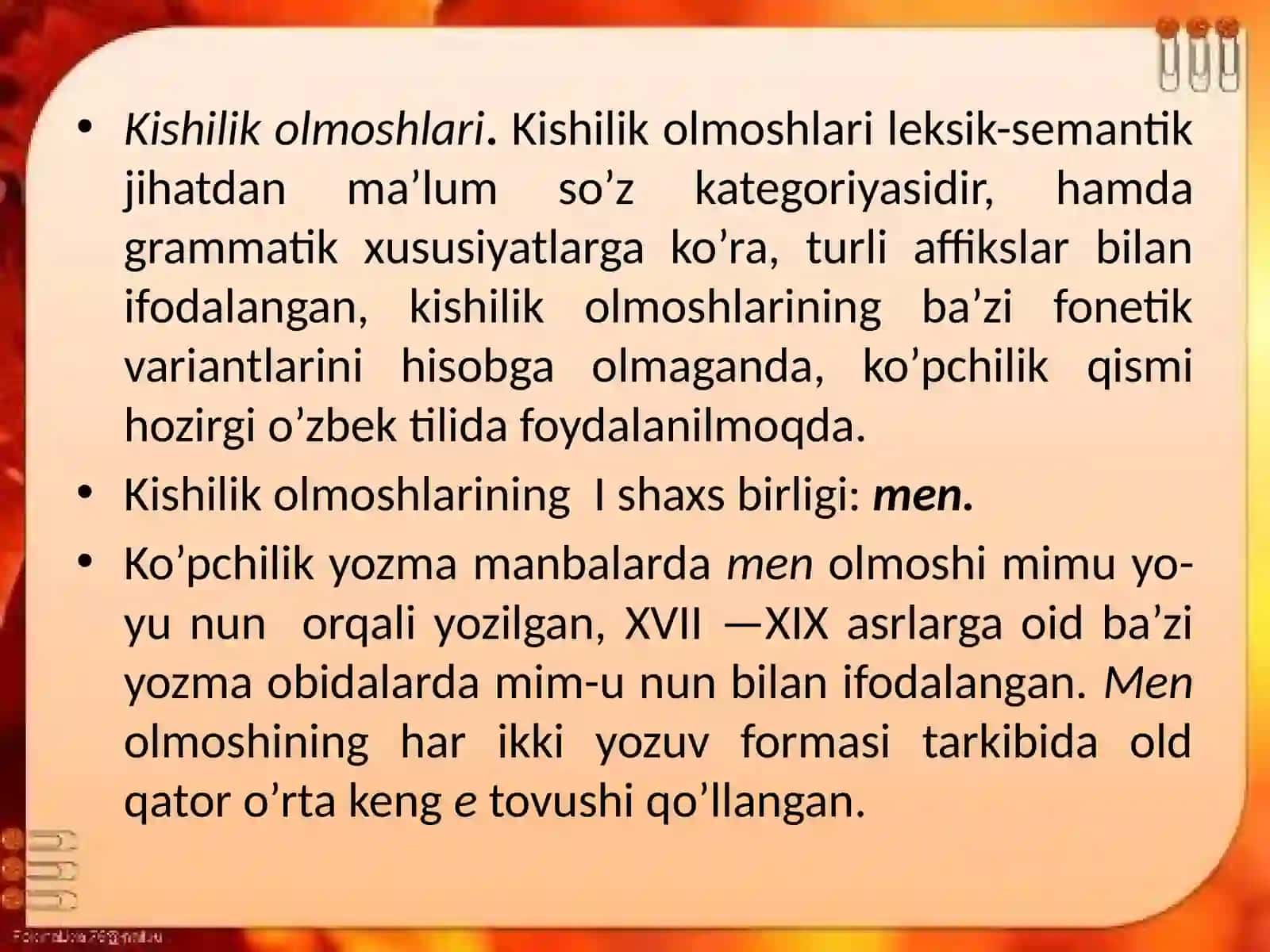 Olmosh so‘z turkumi 4