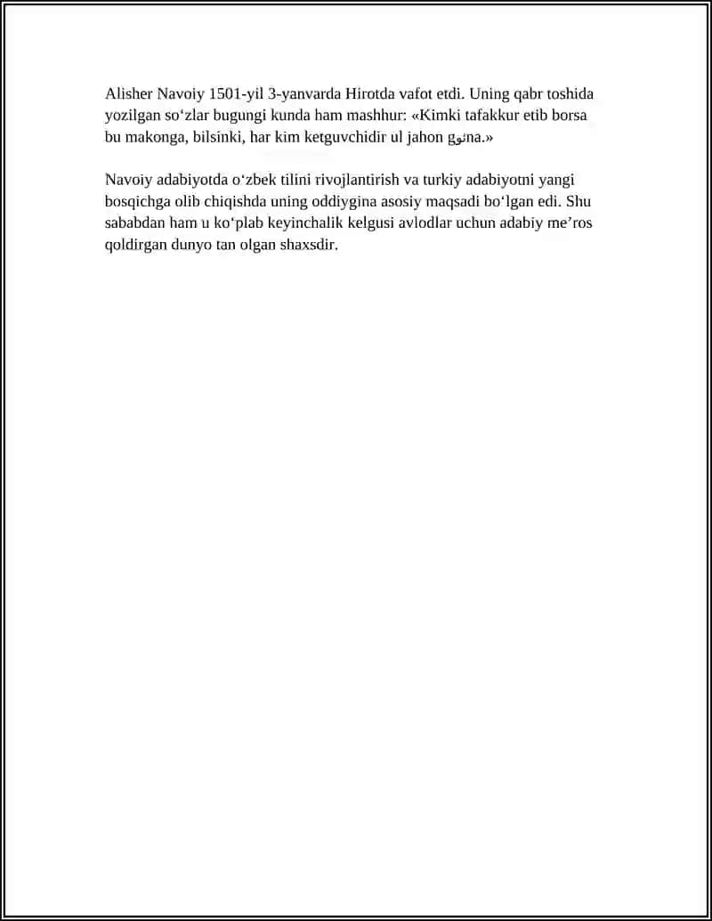 REFERAT Mavzu: ALISHER NAVOIY 4